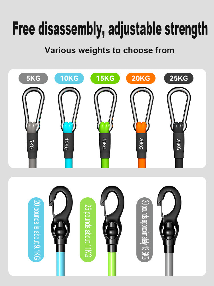 Mike multifunctional tension rope home fitness men's tensioner elastic tension band resistance band chest muscle training equipment